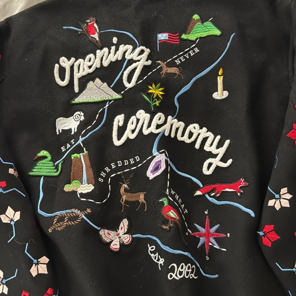 Opening Ceremony large wool bomber jacket Appalachian Trail Embroidered Varsity - Picture 3 of 13